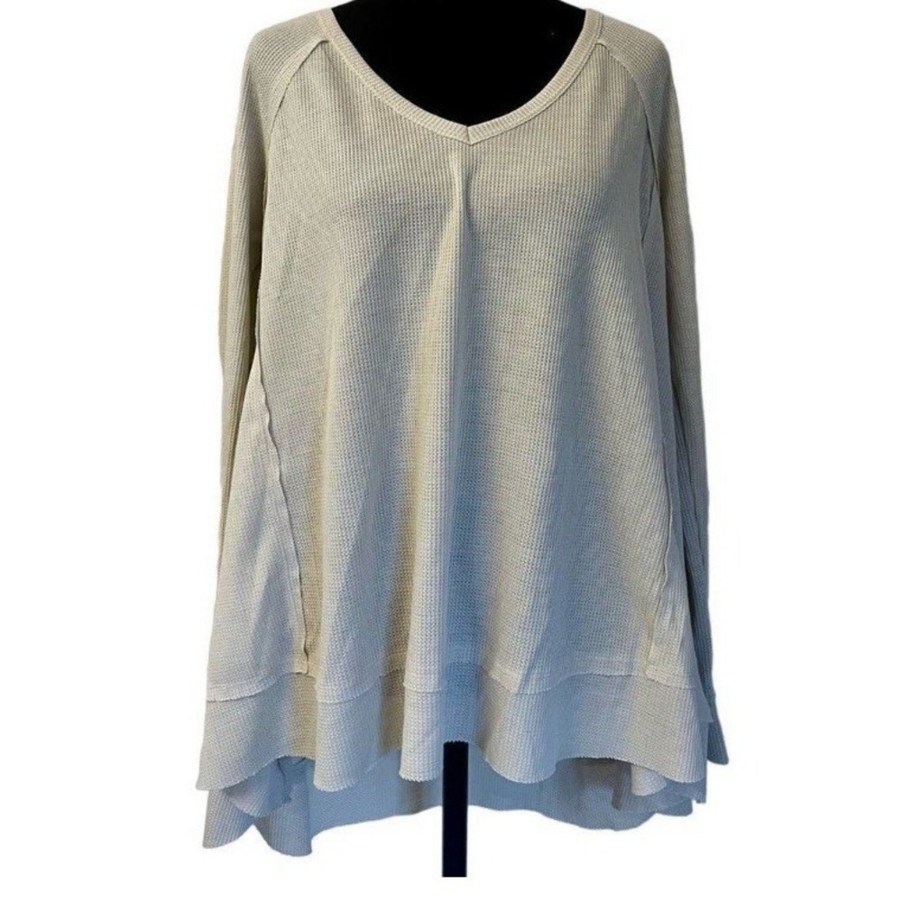 La Miel By Hyped Unicorn Semi Sheer Knit Sweater Beige Women's Small